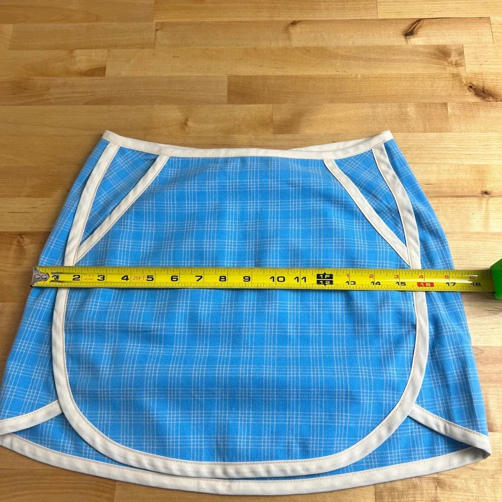 Urban Outfitters Blue‎ Plaid Mini Skirt Size Small Preppy Athleisure Pockets
